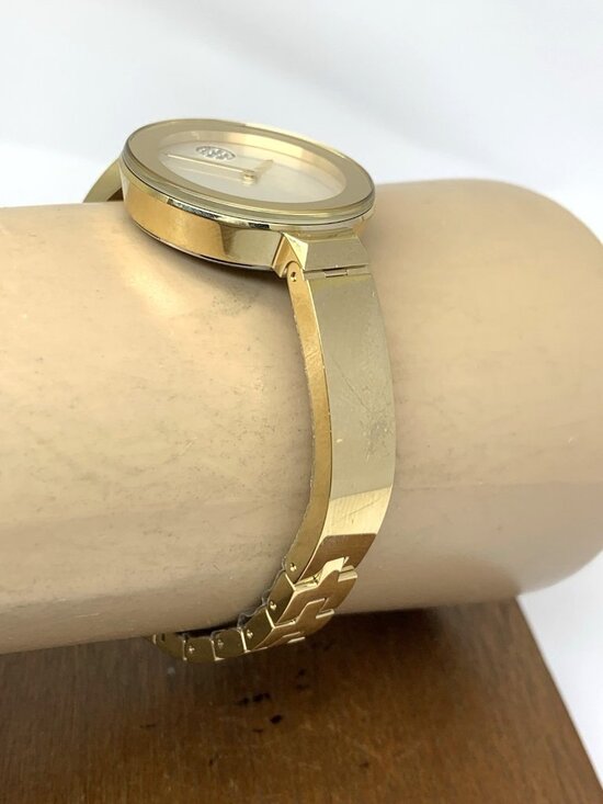 Movado Women\'s Watch 3600938 Bold Swiss Quartz Mother of Pearl Dial Gold Bangle